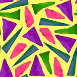Modello senza cuciture con i triangoli astratti luminosi dell'acquerello illustrazione vettoriale Modello senza cuciture con i triangoli astratti luminosi dell'acquerello illustrazione vettoriale