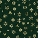 Modello senza cuciture dei fiocchi di neve dorati di inverno del buon anno e di Buon Natale ENV 10 illustrazione vettoriale Modello senza cuciture dei fiocchi di neve dorati di inverno del buon anno e di Buon Natale ENV 10 illustrazione vettoriale
