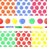 Modello senza cuciture del pois colorato acquerello Bambino illustrazione vettoriale Modello senza cuciture del pois colorato acquerello Bambino illustrazione vettoriale