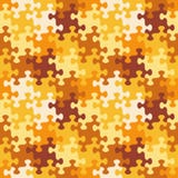 Modello senza cuciture del puzzle dei colori del cammuffamento o di autunno Fotografia Stock Modello senza cuciture del puzzle dei colori del cammuffamento o di autunno Fotografia Stock