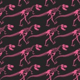 Modello senza cuciture giurassico delle ossa di dinosauro Scheletro di tirannosauro royalty illustrazione gratis Modello senza cuciture giurassico delle ossa di dinosauro Scheletro di tirannosauro royalty illustrazione gratis