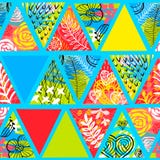 Modello senza cuciture tropicale del batik africano Decorat astratto di estate illustrazione di stock Modello senza cuciture tropicale del batik africano Decorat astratto di estate illustrazione di stock