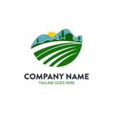 Modello unico di logo di agricoltura royalty illustrazione gratis Modello unico di logo di agricoltura royalty illustrazione gratis