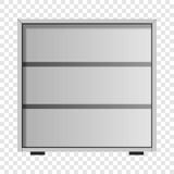 Modelo branco da gaveta, estilo realístico ilustração do vetor Modelo branco da gaveta, estilo realístico ilustração do vetor