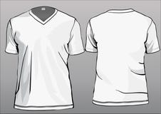 Modelo de la camiseta con el V-cuello stock de ilustración Modelo de la camiseta con el V-cuello stock de ilustración
