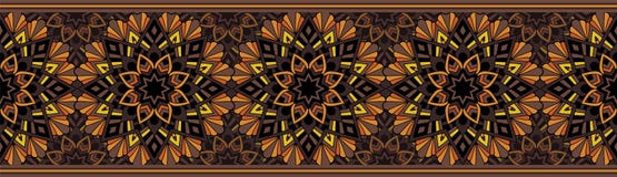 Modelo de repetición inconsútil para el diseño de la frontera ilustración del vector Modelo de repetición inconsútil para el diseño de la frontera ilustración del vector