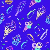 Modelo del helado del vector en azul ilustración del vector Modelo del helado del vector en azul ilustración del vector