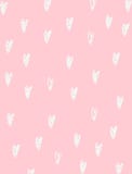 Modelo exhausto de la mano del vector con los corazones del garabato ilustración del vector Modelo exhausto de la mano del vector con los corazones del garabato ilustración del vector