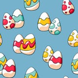 Modelo incons?til lindo de los huevos de Pascua Fondo de los huevos de Pascua del garabato Huevos exhaustos del garabato de la ma ilustración del vector Modelo incons?til lindo de los huevos de Pascua Fondo de los huevos de Pascua del garabato Huevos exhaustos del garabato de la ma ilustración del vector