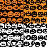 Modelo inconsútil con las caras de las calabazas - diverso emoti de Halloween libre illustration Modelo inconsútil con las caras de las calabazas - diverso emoti de Halloween libre illustration