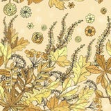 Modelo inconsútil con las hierbas y las plantas del dibujo de la mano en estilo del bosquejo ilustración del vector Modelo inconsútil con las hierbas y las plantas del dibujo de la mano en estilo del bosquejo ilustración del vector