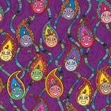 Modelo inconsútil de la cortina vertical de Paisley libre illustration Modelo inconsútil de la cortina vertical de Paisley libre illustration