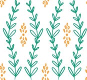 Modelo inconsútil de la flor amarilla verde de la vid stock de ilustración Modelo inconsútil de la flor amarilla verde de la vid stock de ilustración