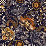 Modelo inconsútil de la vendimia floral Estilo retro de las plantas Adorno de Paisley Ornamento colorido del damasco libre illustration Modelo inconsútil de la vendimia floral Estilo retro de las plantas Adorno de Paisley Ornamento colorido del damasco libre illustration