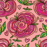Modelo inconsútil de las hojas de las flores tres Imagen de archivo libre de regalías Modelo inconsútil de las hojas de las flores tres Imagen de archivo libre de regalías