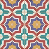 Modelo inconsútil de las tejas marroquíes coloridas, ornamentos stock de ilustración Modelo inconsútil de las tejas marroquíes coloridas, ornamentos stock de ilustración
