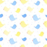 Modelo inconsútil de pájaros azules y amarillos con los corazones Imagen del vector para el muchacho y la muchacha Ejemplo para e ilustración del vector Modelo inconsútil de pájaros azules y amarillos con los corazones Imagen del vector para el muchacho y la muchacha Ejemplo para e ilustración del vector