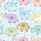 Modelo inconsútil del agua del elefante ilustración del vector Modelo inconsútil del agua del elefante ilustración del vector