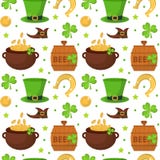 Modelo inconsútil del día de St Patrick Textura sin fin del fondo Ilustración del vector Fotografía de archivo Modelo inconsútil del día de St Patrick Textura sin fin del fondo Ilustración del vector Fotografía de archivo