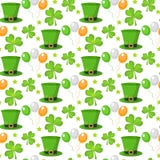 Modelo inconsútil del día de St Patrick Textura sin fin del fondo Ilustración del vector Fotos de archivo libres de regalías Modelo inconsútil del día de St Patrick Textura sin fin del fondo Ilustración del vector Fotos de archivo libres de regalías