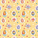 Modelo inconsútil del huevo de Pascua ilustración del vector Modelo inconsútil del huevo de Pascua ilustración del vector