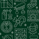 Modelo inconsútil del símbolo del Año Nuevo de la Navidad ilustración del vector Modelo inconsútil del símbolo del Año Nuevo de la Navidad ilustración del vector