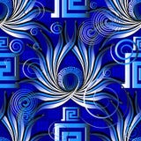 Modelo inconsútil del vector abstracto griego azul brillante Ornam moderno stock de ilustración Modelo inconsútil del vector abstracto griego azul brillante Ornam moderno stock de ilustración