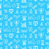 Modelo inconsútil del vector con los iconos dibujados mano del garabato del negocio Fotografía de archivo Modelo inconsútil del vector con los iconos dibujados mano del garabato del negocio Fotografía de archivo