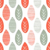 Modelo inconsútil del vector de la naturaleza La naranja y el verde se va con las líneas y las ramitas en el fondo blanco Ornamen Fotos de archivo Modelo inconsútil del vector de la naturaleza La naranja y el verde se va con las líneas y las ramitas en el fondo blanco Ornamen Fotos de archivo