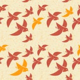 Modelo inconsútil del vector de pájaros estilizados stock de ilustración Modelo inconsútil del vector de pájaros estilizados stock de ilustración