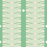 Modelo inconsútil del vector del vector geométrico con las rayas, los óvalos y los círculos en color de verde menta fresco stock de ilustración Modelo inconsútil del vector del vector geométrico con las rayas, los óvalos y los círculos en color de verde menta fresco stock de ilustración