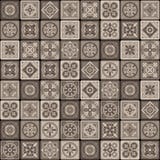 Modelo inconsútil floral de cerámica portugués de la teja de mosaico de Brown Vector libre illustration Modelo inconsútil floral de cerámica portugués de la teja de mosaico de Brown Vector libre illustration