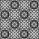 Modelo inconsútil floral del cordón blanco en negro stock de ilustración Modelo inconsútil floral del cordón blanco en negro stock de ilustración