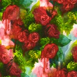 Modelo inconsútil Fondo pintado a mano de la acuarela Flores abstractas el ramo de flores, subió, peonía, tarjeta de felicitación stock de ilustración Modelo inconsútil Fondo pintado a mano de la acuarela Flores abstractas el ramo de flores, subió, peonía, tarjeta de felicitación stock de ilustración