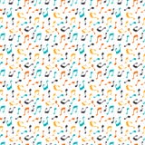 Modelo inconsútil perfecto con vector colorido de las notas de la música libre illustration Modelo inconsútil perfecto con vector colorido de las notas de la música libre illustration