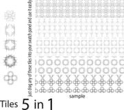 Modelos inconsútiles de diversas formas únicas, sistema de único y stock de ilustración Modelos inconsútiles de diversas formas únicas, sistema de único y stock de ilustración