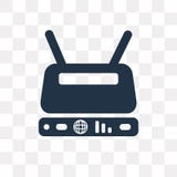 Modem vector icon isolated on transparent background, Modem tra vector illustration Modem vector icon isolated on transparent background, Modem tra vector illustration