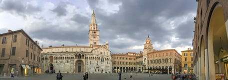 MODENA, ITALY - SEPTEMBER 30, 2016: Tourists Visit City Center, Royalty Free Stock Image