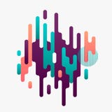 Modern abstract geometric background with various rounded linear figures. Vector illustration of a dynamic composition vector illustration Modern abstract geometric background with various rounded linear figures. Vector illustration of a dynamic composition vector illustration