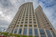 Modern apartment buildings exteriors background / condo with office buildings / Condominium or apartment building. royalty free stock images Modern apartment buildings exteriors background / condo with office buildings / Condominium or apartment building. royalty free stock images