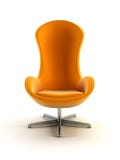 Modern armchair 3d rendering