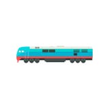 Modern blue railway locomotive vector Illustration on a white background Royalty Free Illustration Modern blue railway locomotive vector Illustration on a white background Royalty Free Illustration