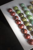 Modern box sweets from colored seet chocolate royalty free stock photo Modern box sweets from colored seet chocolate royalty free stock photo
