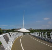 Modern Bridge for Cyclists Stock Image Modern Bridge for Cyclists Stock Image