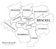 modern city map dortmund city of germany with boroughs and tit royalty free stock image