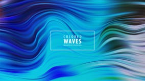 Modern colorful flow poster. Wave Liquid shape in blue color background. Art design. Vector illustration. stock illustration Modern colorful flow poster. Wave Liquid shape in blue color background. Art design. Vector illustration. stock illustration