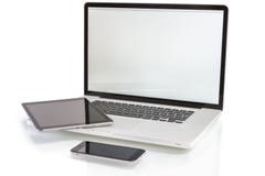 Modern computer devices - laptop, tablet pc and smartphone