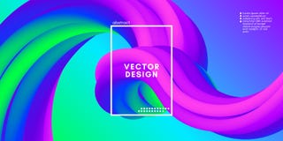 Modern 3d Background. Colorful Wave Abstract Liquid Shape. stock illustration Modern 3d Background. Colorful Wave Abstract Liquid Shape. stock illustration