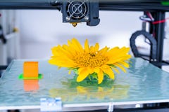 Modern 3D printing. 3d printer mechanism working yelement design of the device during the processes. royalty free stock image Modern 3D printing. 3d printer mechanism working yelement design of the device during the processes. royalty free stock image