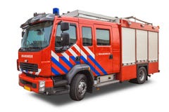 Modern Fire Engine Isolated on White Background stock photos Modern Fire Engine Isolated on White Background stock photos